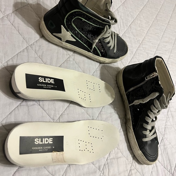 Golden Goose Black Sequin Slides size 36 - Picture 9 of 11